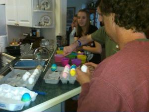 Family egg dying